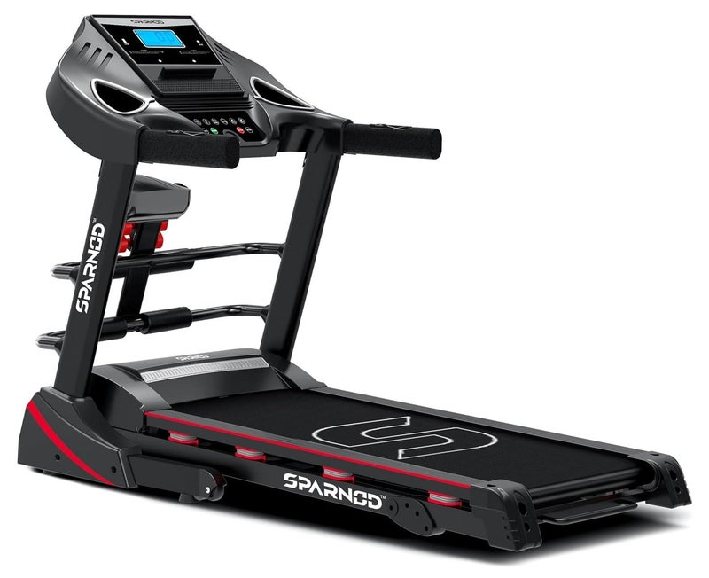 Sparnod Fitness STH-3500 (4 HP Peak) Automatic Treadmill - Foldable Motorized Running Indoor Treadmill for Home Use - Image 1