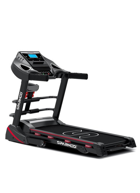 جهاز مشي Sparnod Fitness STH-3500 (4 HP Peak) أوتوماتيكي - جهاز مشي داخلي بمحرك قابل للطي للاستخدام المنزلي