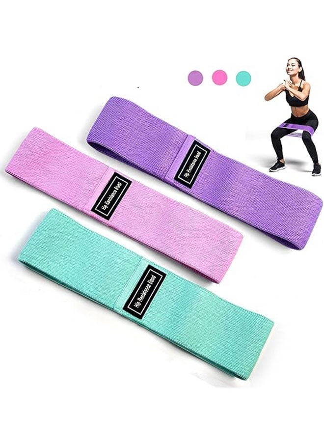 3 أجهزة كمبيوتر شخصية مضادة للانزلاق فرق اللياقة البدنية الرياضية المرنة للنساء والرجال ، 3 فرق التمرين في الخفيفة والمتوسطة والثقيلة للوركين والساقين ، مناسبة للصالة الرياضية واليوغا واللياقة البدنية ، 66X8cm - Image 1
