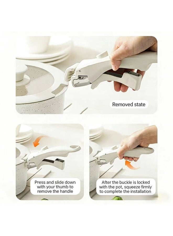 Universal Detachable Handle for Pots and Pans ,Heat-Resistant Removable Cookware Handle with Secure Grip - Image 2