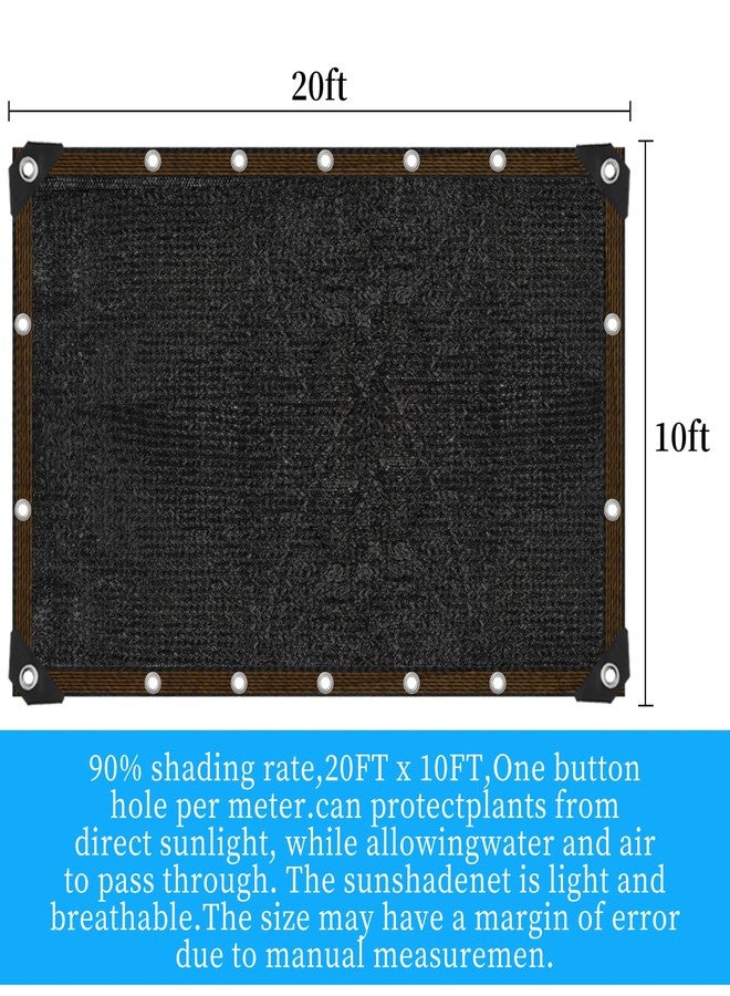 yqlbgprj 90% Shade Cloth，10x20FT Shade Cloth for Garden，Shade Cloth for Plants，Mesh Tarp，Patio Covers for Shade and Rain，Suitable for Shading Plants, Greenhouses, Pavilions, Backyard terraces,Car Barn - Image 2