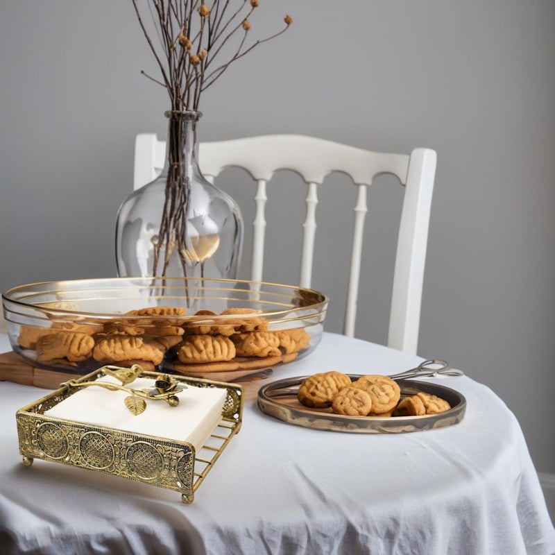 Yeaco Flat Antique Brass Painting Metal Napkin Holder with Vintage and Classic Bird Design For Kitchen and Dinner Table - Image 5