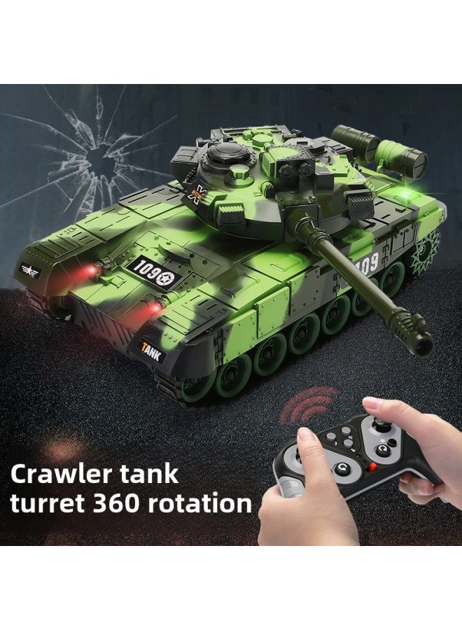 Children's Remote Control 5-way 9-way Crawler Large Tank Model With Light Music USB Package Electric Cross-country Armored Vehicle-Color:NF778YZ Nine-way Silver Gray-Specifications:1 Set Of 3.7V Rec - Image 2