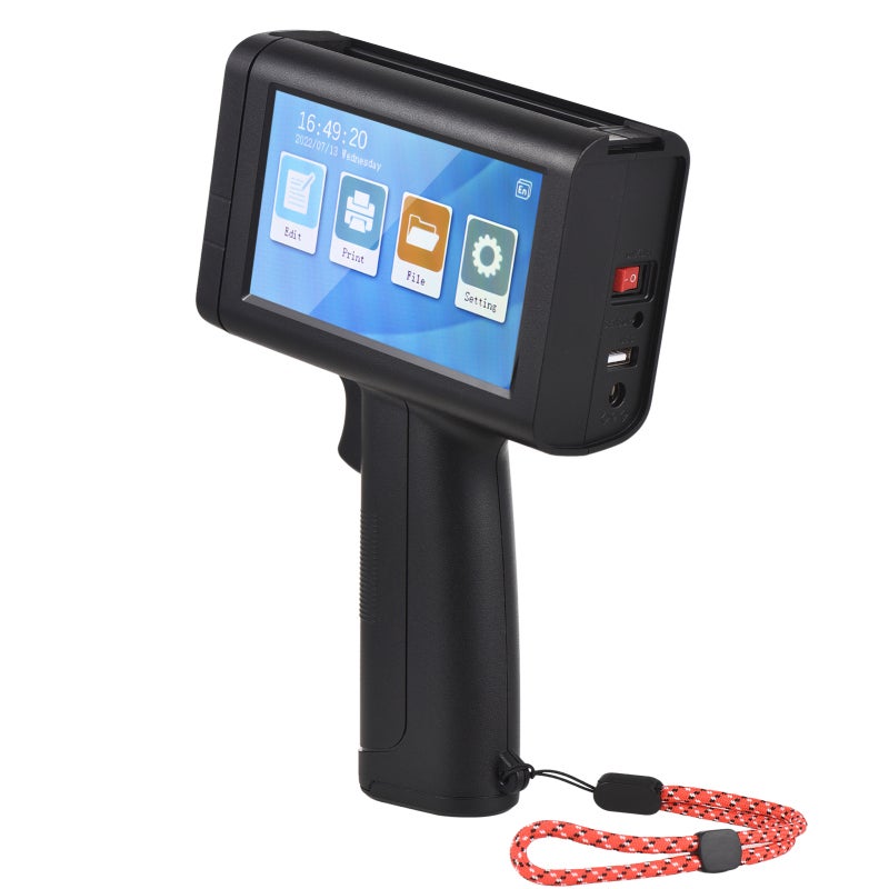 Bisofice Handheld Inkjet Printer: 600DPI High Definition, 4.3-Inch Touchscreen - 360-Degree Printing, 2500mAh Battery Portable Printer for Manufacture, Retail, Warehouse, Logistic - Image 1