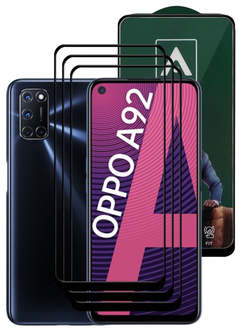 ACLIX 3 Pieces Antistatic ESD Dustproof Premium Quality High Definition Tempered Glass Screen Protector Designed For Oppo A92 - Image 1