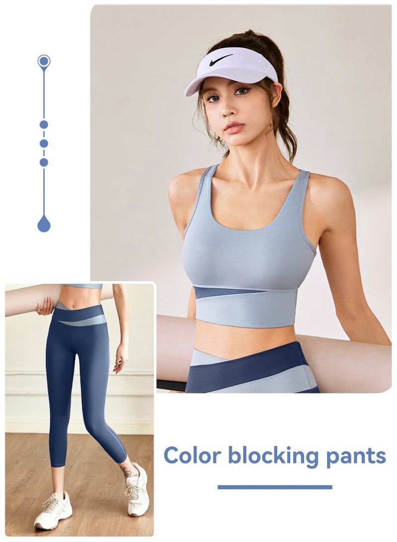 Moovant 2-Piece Premium Women's Yoga Outfit, Sports Underwear + Yoga Leggings, Push Up Shockproof Shaping Hip Lift Tracksuit Set, Beautiful Back Bra Activewear for Lady, Sports Wear  - Image 4