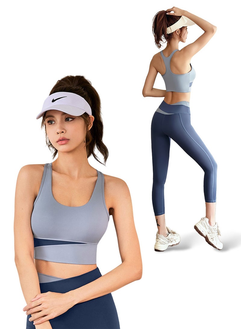 Moovant 2-Piece Premium Women's Yoga Outfit, Sports Underwear + Yoga Leggings, Push Up Shockproof Shaping Hip Lift Tracksuit Set, Beautiful Back Bra Activewear for Lady, Sports Wear  - Image 2