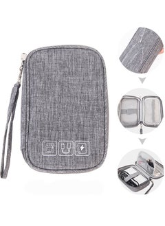 Y&D Electronic Accessories Storage Bag Small Portable Travel Cable All-in-One Organizer for Power Cords, Chargers, Hard Drives, Headphones, USB, SD Cards, and More (Grey)  - Image 2