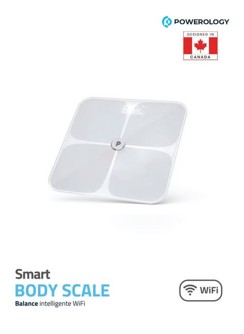 Wifi Smart Body Scale / Smart Multi-Display Health Scale / iOS and Android Application / Body Fat Percentage - White