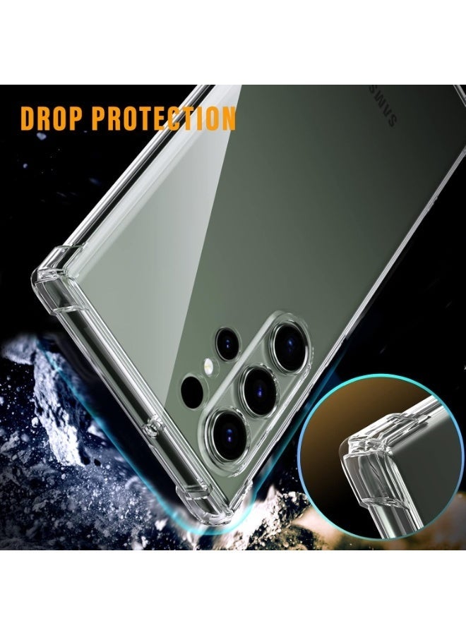 LEDIN Case for Samsung Galaxy S23 Ultra Clear Case Soft Flexible Silicone Back Cover Shockproof Anti Scratch Case with Reinforced Bumper Corner Compatible for Samsung Galaxy S23 Ultra Clear - Image 5