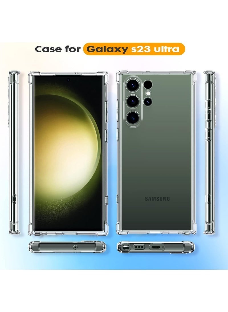 LEDIN Case for Samsung Galaxy S23 Ultra Clear Case Soft Flexible Silicone Back Cover Shockproof Anti Scratch Case with Reinforced Bumper Corner Compatible for Samsung Galaxy S23 Ultra Clear - Image 3