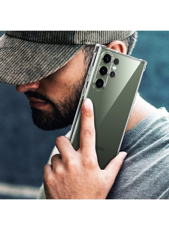 LEDIN Case for Samsung Galaxy S23 Ultra Clear Case Soft Flexible Silicone Back Cover Shockproof Anti Scratch Case with Reinforced Bumper Corner Compatible for Samsung Galaxy S23 Ultra Clear - Image 4