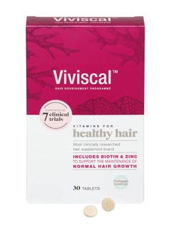 Viviscal Hair Supplement for Women, Biotin & Zinc Tablets, Natural Ingredients with Rich Marine Protein Complex AminoMar C Contributes to Healthy Hair Growth, Pack of 30 2 Week Supply