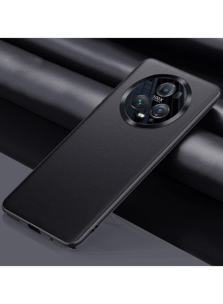Honor Magic 5 Pro Case Luxury High Quality PU Leather + Silicone Ultra thin Metal Lens Protection Cover For Honor Magic 5 pro - Image 1