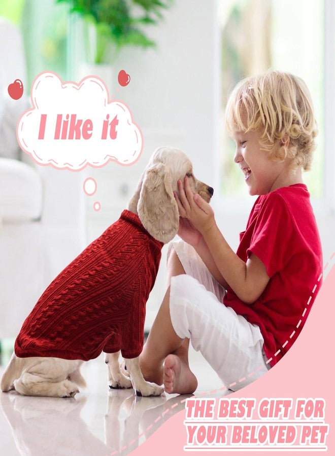 KATOLK 4 Pack Dog Knitted Sweater Dog Clothes for Small Medium Dogs, Warm Soft Puppy Kitten Dog Sweaters for Boy Girl Pet in Winter, Pet Cat Clothes Outfits Cold Weather Pullover for Chihuahua (S) - Image 5