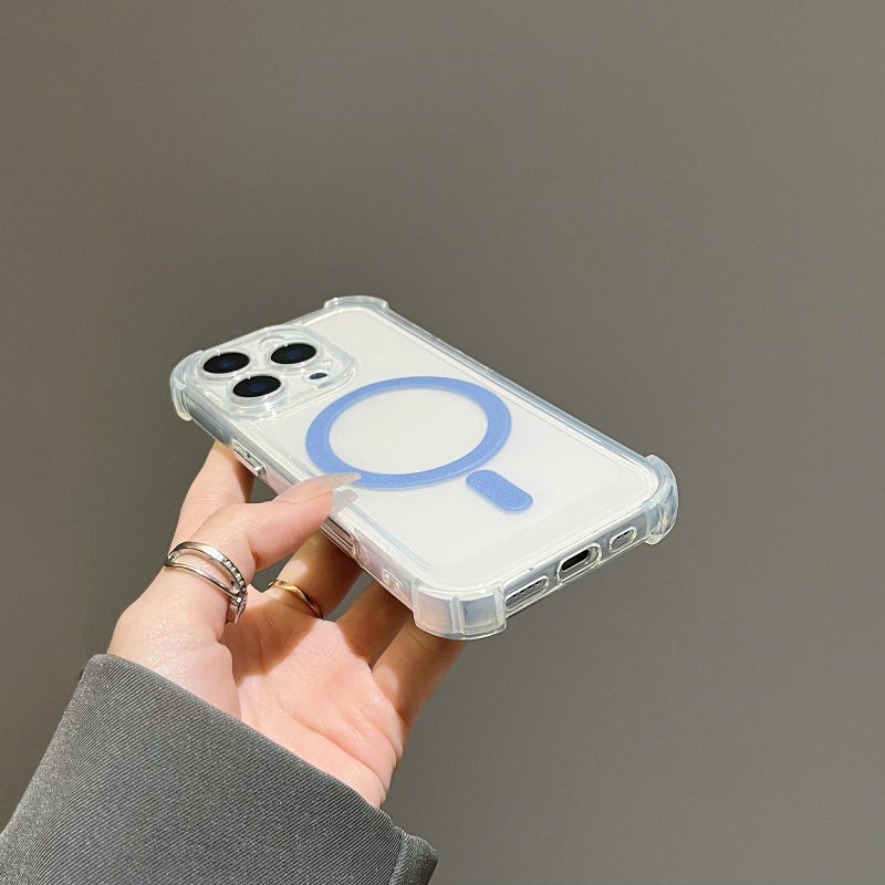 إيروريكس جراب هاتف iPhone 12 مطلي بالكهرباء مصنوع من مادة TPU الهجينة PC بأربع زوايا مقاوم للصدمات MagSafe (أرجواني) - Image 5