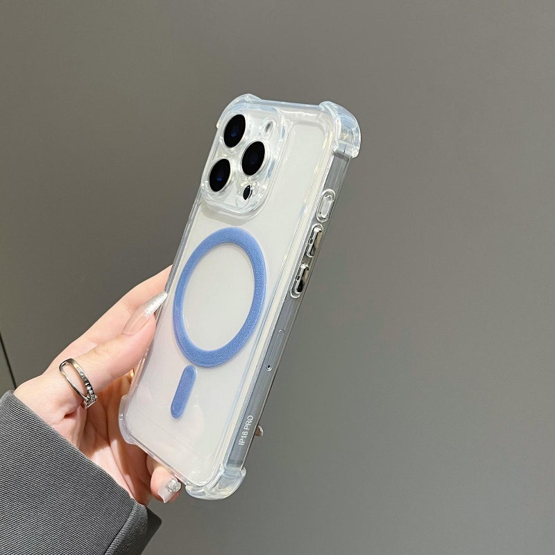 إيروريكس جراب هاتف iPhone 12 مطلي بالكهرباء مصنوع من مادة TPU الهجينة PC بأربع زوايا مقاوم للصدمات MagSafe (أرجواني) - Image 4