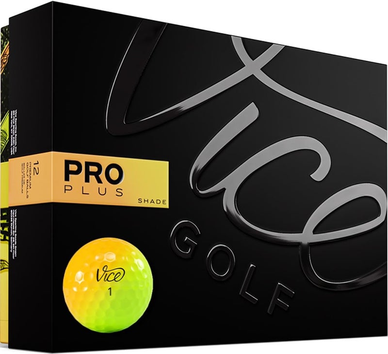 VICE Golf Limited Edition Pro Plus Golf Balls Shade Yellow Orange