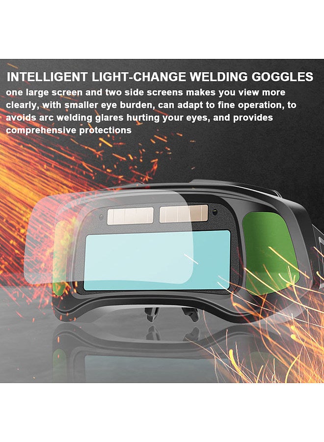 Automatic Dimming Welding Goggles Large View True Color Auto Darkening Protective Glasses for Arc Welding Grinding Cutting  - Image 5