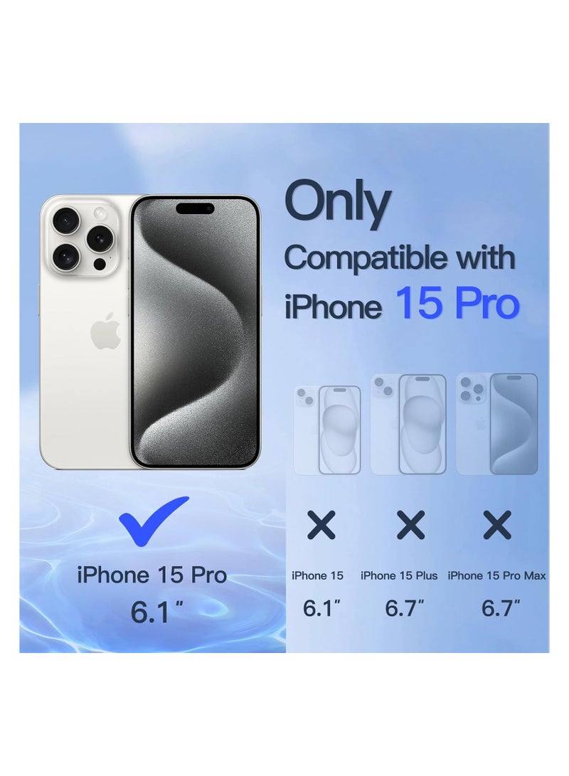 آرمور شاشة حماية زجاجية للحفاظ على الخصوصية مضادة للتجسس (لقافة) لهاتف أبل ايفون 15برو  6.1-بوصة أسود - Image 3