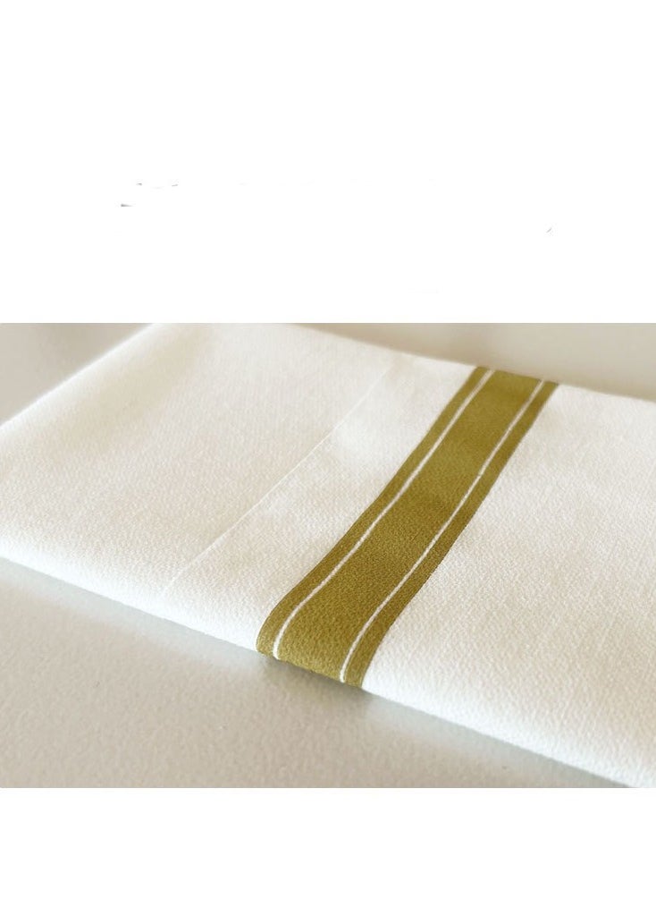 EAZZY Disposable Napkins Paper Dinner Napkins with Built-in Flatware Pocket Disposable Paper Hand Napkins for Parties, Weddings, Events Linen-Feel 40x40 cm-Gold Stripe,25 Count  - Image 2