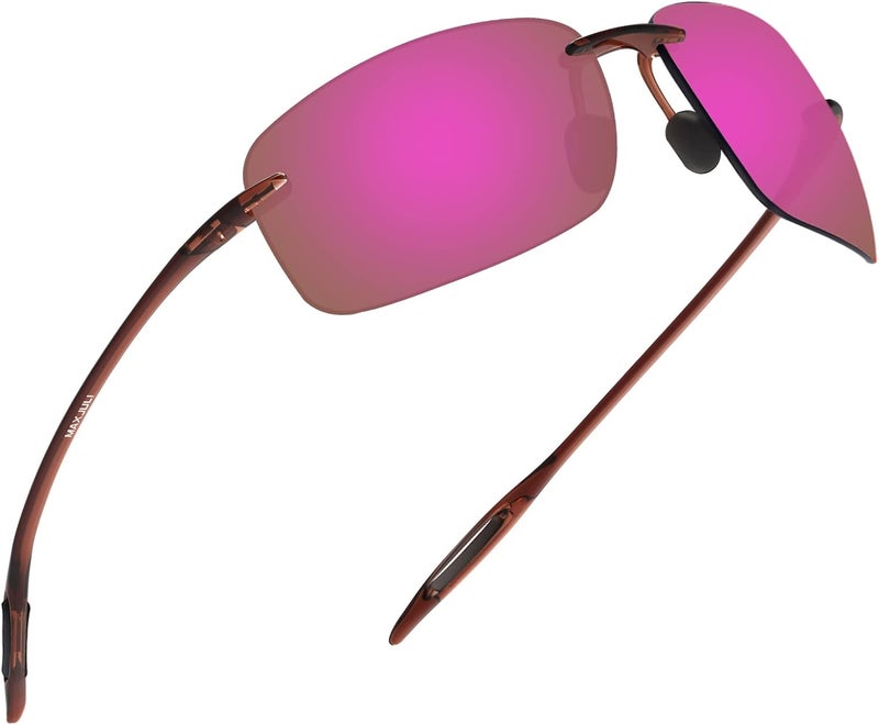 JULI Eyewear نظارات شمسية رياضية JULI للرجال والنساء إطار بدون حواف TR90 للجري وصيد الأسماك والجولف وركوب الأمواج والقيادة - Image 4