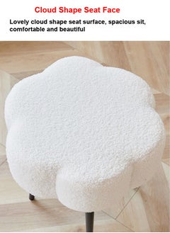 C&C Home 1-Piece Cloud Shape Seat Elegant Design Dresser Stool Vanity Stool Chair Sitting Bench 45x45 cm  - Image 2