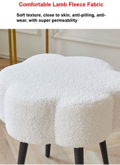 C&C Home 1-Piece Cloud Shape Seat Elegant Design Dresser Stool Vanity Stool Chair Sitting Bench 45x45 cm  - Image 3