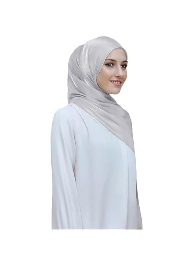 Arabest Lightweight Crepe Scarf Shawl Wrap for Women with a Sheen Shimmer Ideal for Head Hijab - Image 2