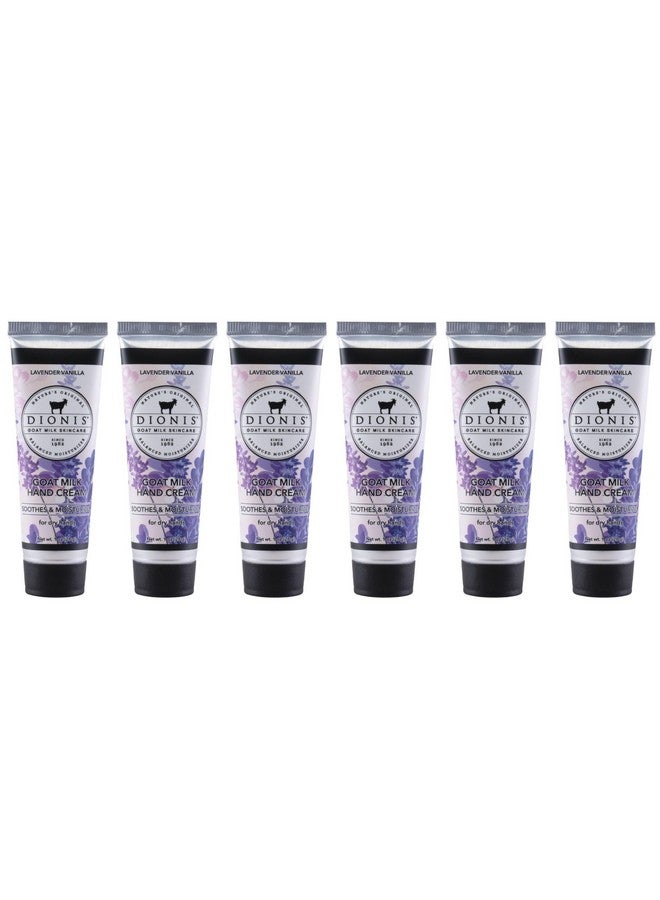 Dionis Goat Milk Skincare Scented Hand Cream (1 Oz) Set Of 6 Made In The Usa Crueltyfree And Parabenfree (Lavender Vanilla)… - Image 1