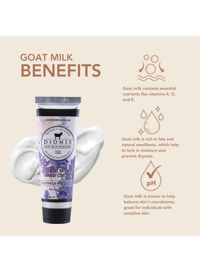 Dionis Goat Milk Skincare Scented Hand Cream (1 Oz) Set Of 6 Made In The Usa Crueltyfree And Parabenfree (Lavender Vanilla)… - Image 2