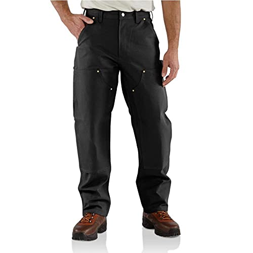 Carhartt Mens Loose Fit Firm Duck Double-Front Work Utility Pants, Black, 36W x 34L US - Image 1