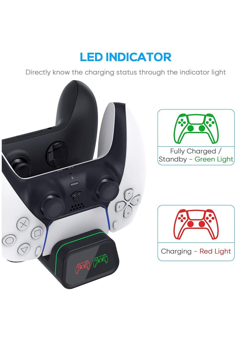 DOBE - Universal Controller Charging Station for PS5 / Xbox Series S & X/Switch Pro, Dual Type-C Controller Charger Dock with LED Indicator, Charging Dock for Two Controllers - Image 1