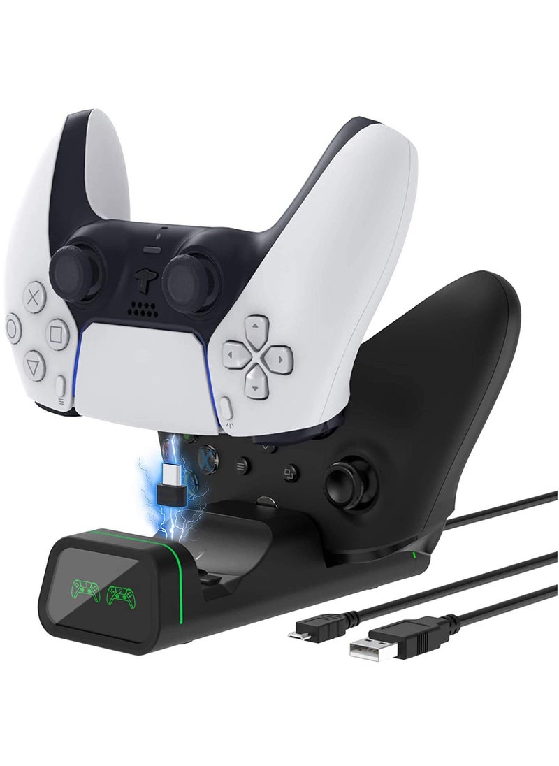 DOBE - Universal Controller Charging Station for PS5 / Xbox Series S & X/Switch Pro, Dual Type-C Controller Charger Dock with LED Indicator, Charging Dock for Two Controllers - Image 1