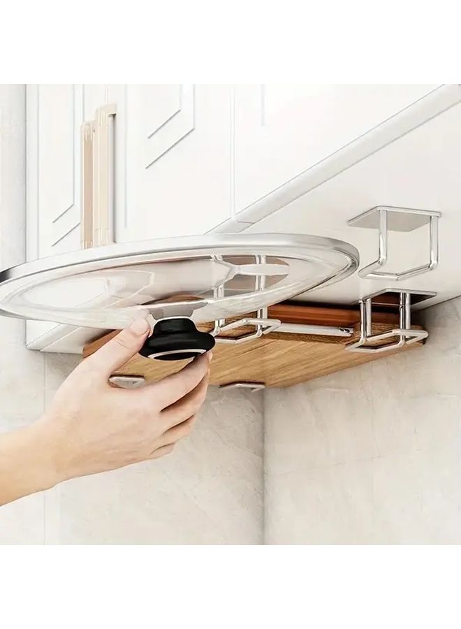 4 Piece Silvery Stainless Steel Kitchen And Bathroom Organizer Set With Drainer - Image 5
