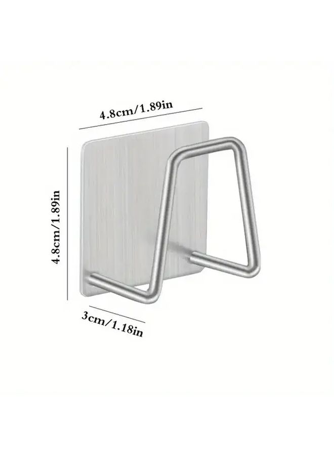 4 Piece Silvery Stainless Steel Kitchen And Bathroom Organizer Set With Drainer - Image 4