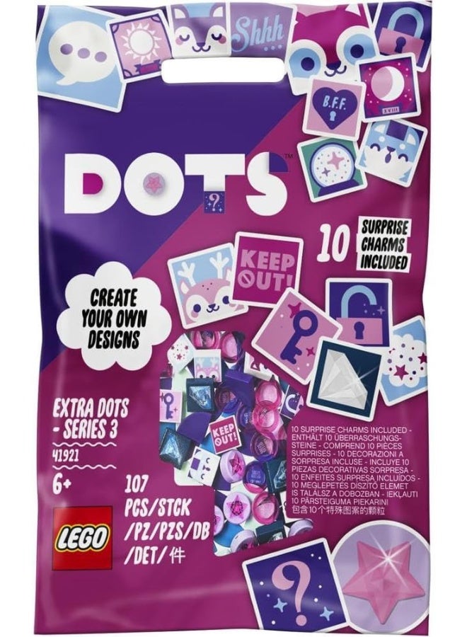 LEGO DOTS Extra DOTS – Series 3 41921 DIY Craft Decorations Kit (107 Pieces)