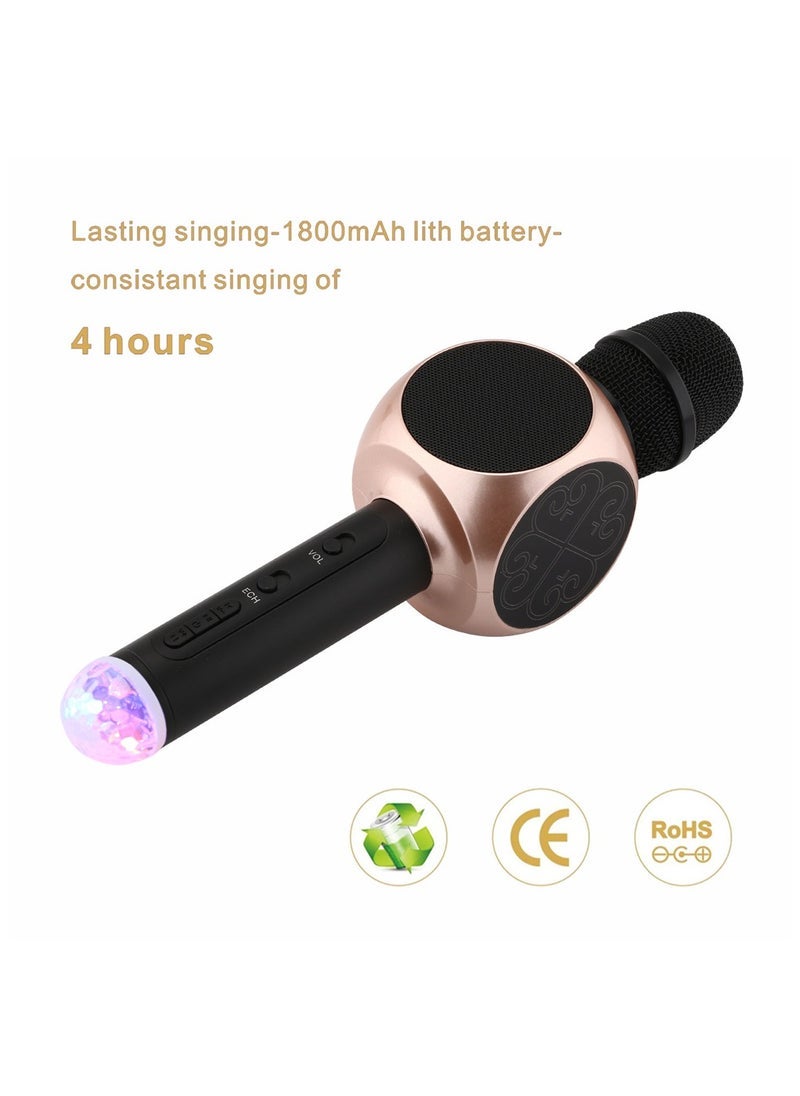 ELTRAZONE Portable Handheld Bluetooth Karaoke Microphone with LED Lights – Wireless Speaker & Mic Combo for Home Parties, KTV, Singing, and Karaoke Nights – Rechargeable Battery Lasting Up to 4 Hours – Fun for Adults & Kids – Multi-Color - Image 5