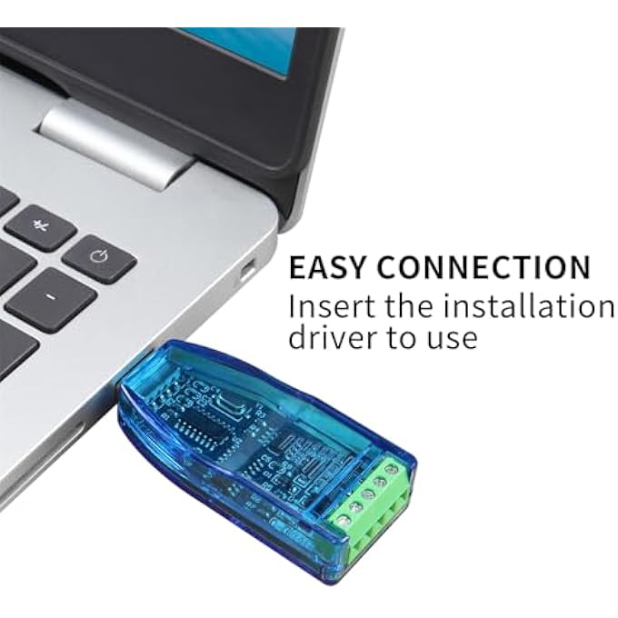 rayihni محول USB إلى RS485، محول منفذ تسلسلي USB 2.0 إلى RS-485 مع شريحة CH340 لنظام ويندوز 11/10/8/7/XP، ماك أو إس – محول RS485/RS232 من الدرجة الصناعية - Image 2