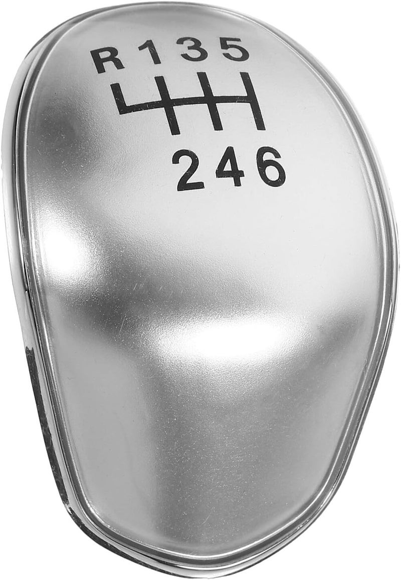 Garneck Gear Shift Knob Cover 6-Speed Silver Manual Stick Shifter Knob Replacement for Compact Car Fiesta C-max Automotive Interior Accessories - Image 1