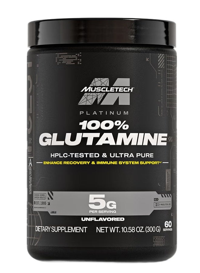 MuscleTech Platinum Glutamine - Unflavored - 60 Servings 300g - Image 1