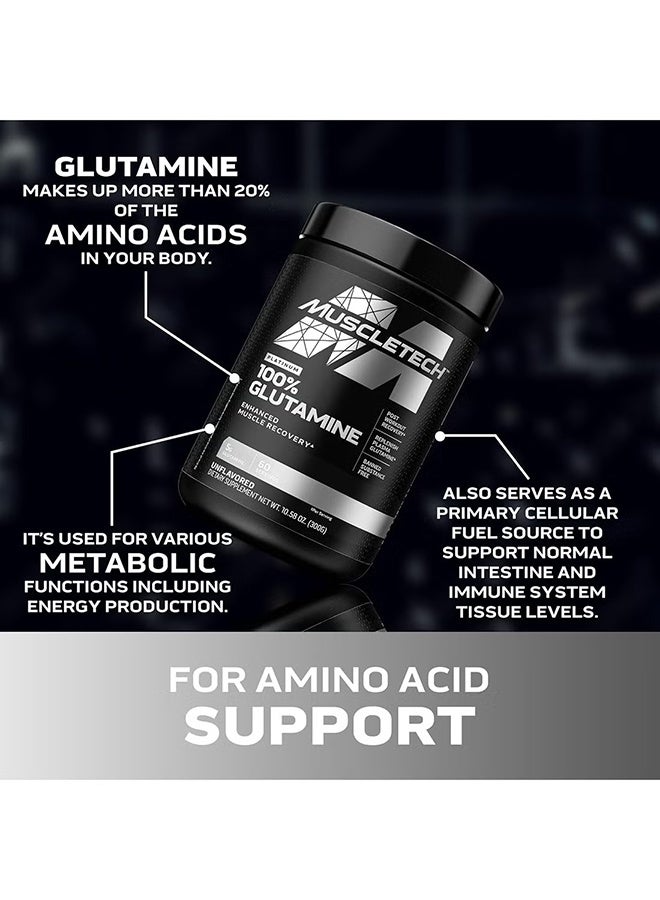 MuscleTech Platinum Glutamine - Unflavored - 60 Servings 300g - Image 4