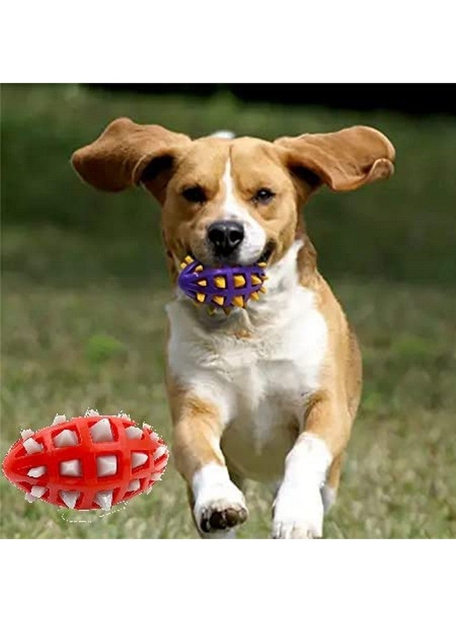 كرة مطاطية تصدر صوت صرير للكلاب، لعبة مضغ وطحن للكلاب، لعبة التسنين - Image 1