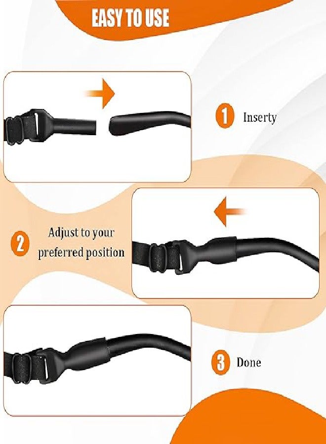 حزام نظارات قابل للتعديل - 6 حزم أحزمة نظارات بدون ذيل حافظة نظارات رياضية للجنسين حاملة أحزمة النظارات الشمسية - Image 3