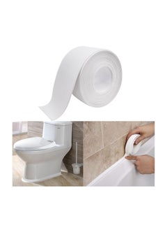RATSAW Caulk Tape White Bathroom Corner Caulking Tape Waterproof Self Adhesive Sealing Tape Used for Kitchen Sink Bathroom Bathtub Tub Floor Wall Edge Protector Strip  - Image 2