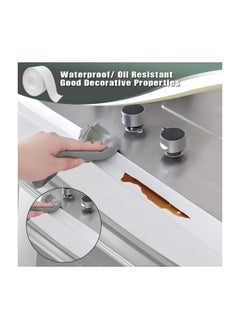RATSAW Caulk Tape White Bathroom Corner Caulking Tape Waterproof Self Adhesive Sealing Tape Used for Kitchen Sink Bathroom Bathtub Tub Floor Wall Edge Protector Strip  - Image 5