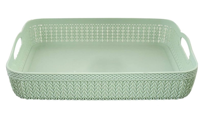 Kuber Industries Q-4 Unbreakable 3 Pieces Plastic Multipurpose Large Size Net Storage Basket for Office, Kitchen,Bathroom with Handle (Multi) - Image 2