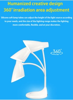 LOOPITYS 5W 1000mAh battery rechargeable led table lamp set 3-gear touch dimmer gooseneck table lamp，Eye protection desk lamp，Dedicated to bedrooms and offices  - Image 3