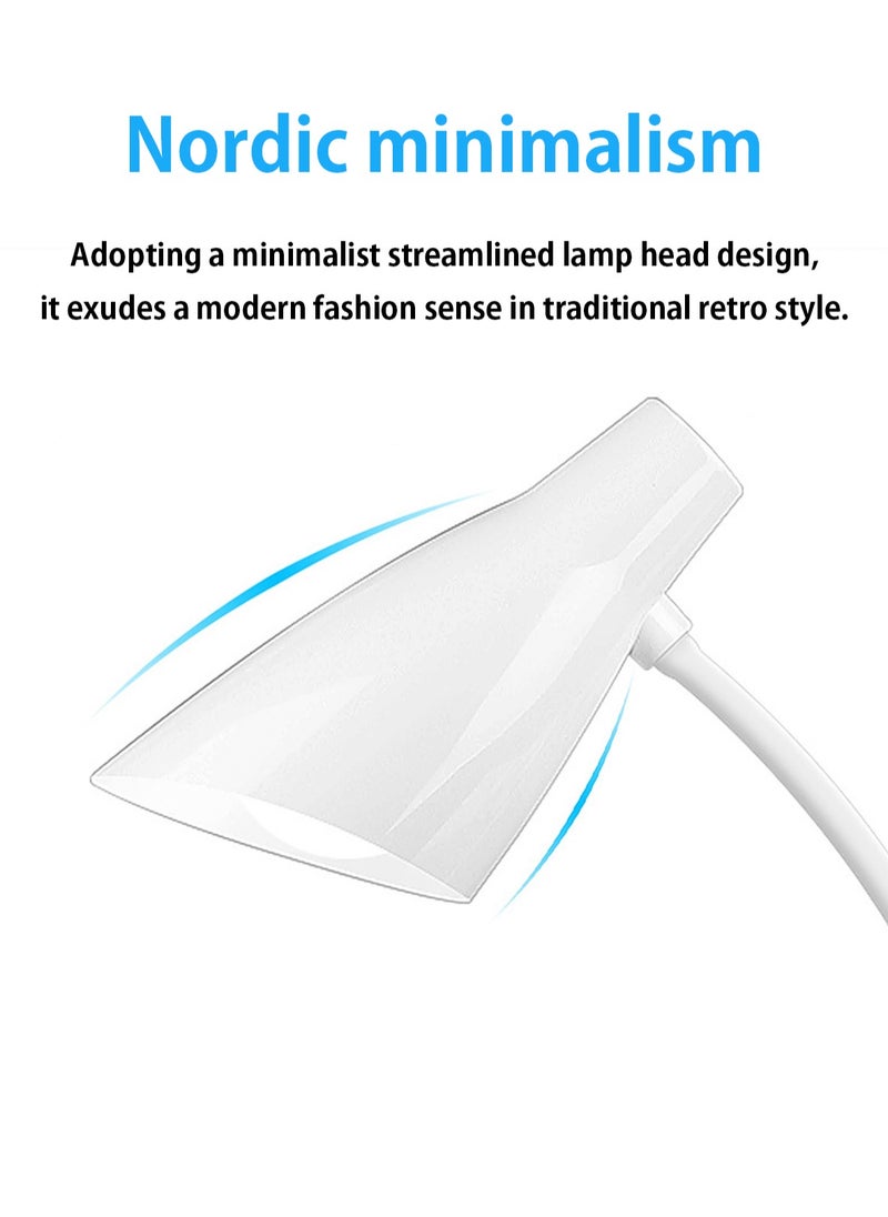 LOOPITYS - 5W 1000mAh battery rechargeable led table lamp set 3-gear touch dimmer gooseneck table lamp，Eye protection desk lamp，Dedicated to bedrooms and offices - Image 1