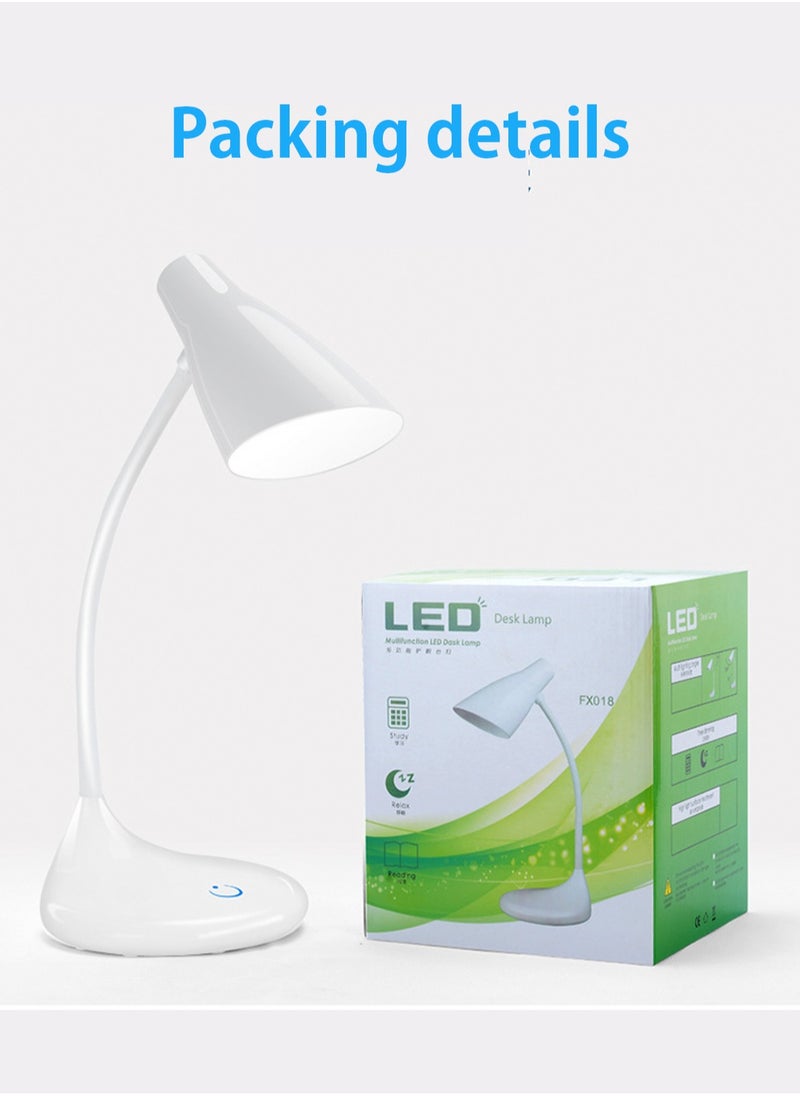 LOOPITYS - 5W 1000mAh battery rechargeable led table lamp set 3-gear touch dimmer gooseneck table lamp，Eye protection desk lamp，Dedicated to bedrooms and offices - Image 1